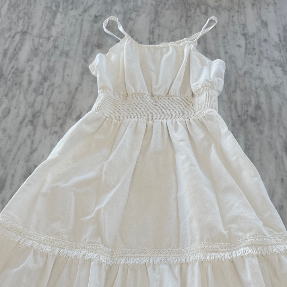 Peixoto Elegant White Girls A-line Dress. L